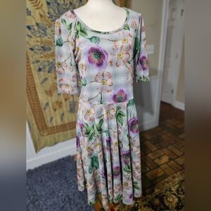 LulaRoe Floral Dress Large